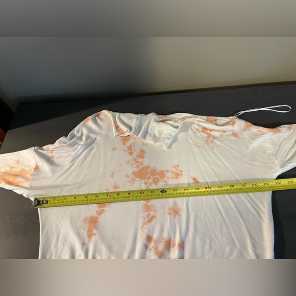 Evereve LA Made Essec Tie Dye Off The Shoulder Mock Neck Top - Picture 6 of 6